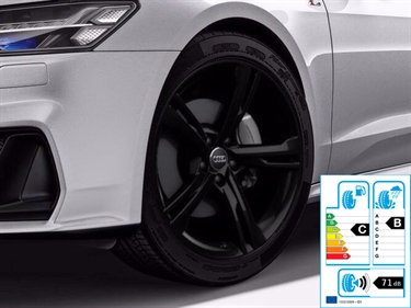 Audi A7 & S7 Vinterkomplethjul - 5-eget ramusdesign, sort (8,5J x 20")